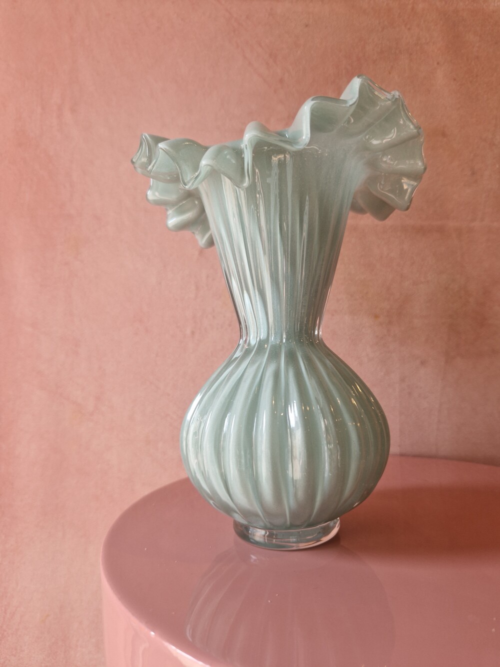 Vase Froufrou vert matcha mm D13,5 H19cm - 30 euros